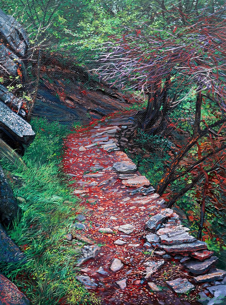 Delphic Way, Oil on Repinsky Linen, 51 X 38 cm, 2021